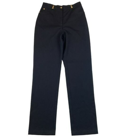 St. John Sport Womens Black Pants Size 4 Made In USA Dry Clean Only - Picture 2 of 10